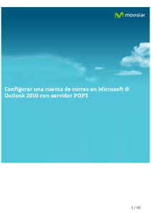 Configurar una cuenta de correo en Microsoft ® Outlook