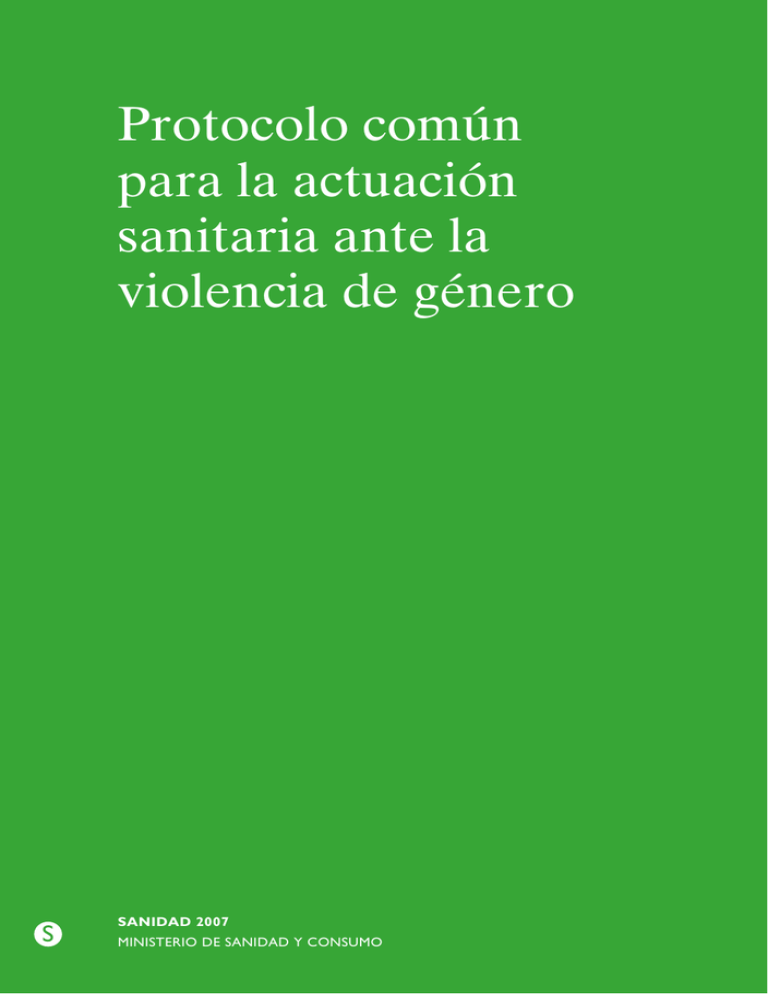 Protocolo Común Para La Actuación Sanitaria Ante La Violencia De 0149