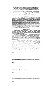 Estudios Preliminaires Sobre Crecimiento de Post Larvas y