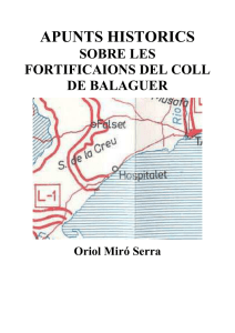 Apunts històrics sobre les fortificacions del coll de Balaguer