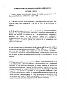 Nota informativa sentencias sobre el PGOU de