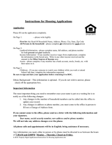 Instructions for Housing Applications