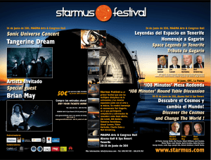 Starmus Festival Lugar y fecha: Tenerife y La Palma, 20