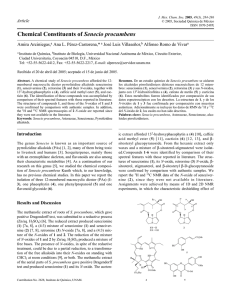 Chemical Constituents of Senecio procumbens