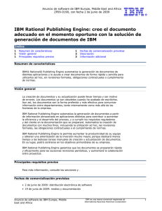 IBM Rational Publishing Engine: cree el documento adecuado en el