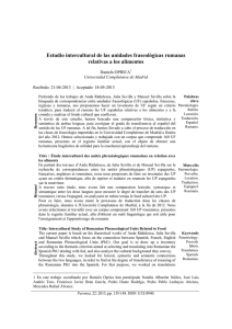 Estudio intercultural de las unidades fraseológicas rumanas