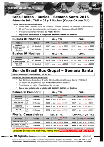 Sur de Brasil Bus Grupal – Semana Santa