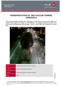 TRANSPORTATION OF TWO VACCUM TOWERS, VENEZUELA