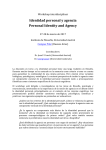 Identidad personal y agencia Personal Identity and Agency