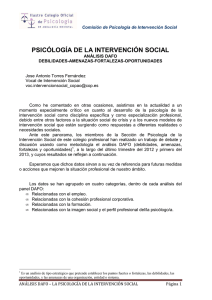 Análisis DAFO Intervención Social. - Colegio Oficial de Psicólogos