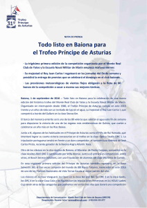 Todo listo en Baiona para el Trofeo Príncipe de Asturias