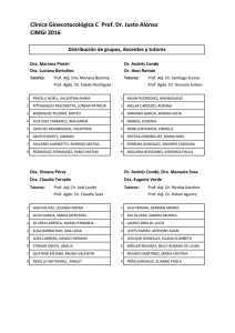 Clínica Ginecotocológica C Prof. Dr. Justo Alonso CIMGI 2016