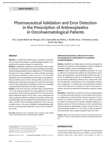 Pharmaceutical Validation and Error Detection in the Prescription of