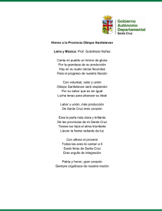 Himno a la Provincia Obispo Santistevan Letra y Música: Prof