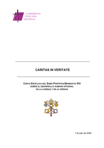 Encíclica `Caritas in veritate` - Conferencia Episcopal Española