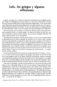 pdf Laín, los griegos y algunas reflexiones / Francisco R. Adrados