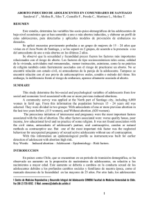 Aborto inducido de adolescentes en comunidades de