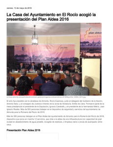 La Casa del Ayuntamiento en El Rocío acogió la presentación del