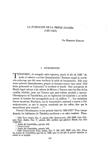 LA FUNDACIÓN DE LA TRIPLE ALIANZA (1427