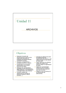 Unidad 11. Estructuras externas: Archivos