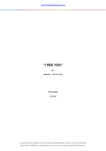 &ldquo;I SEE YOU&rdquo; - Dramaturgia Uruguaya