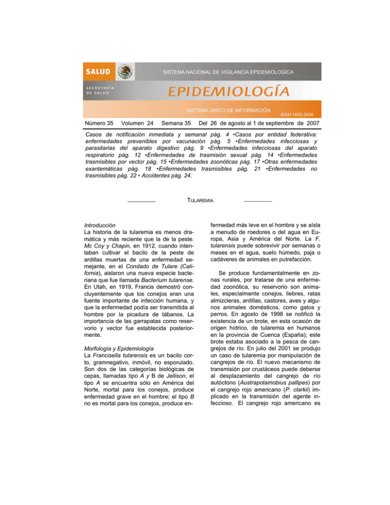 Introducci n La Historia De La Tularemia Es Menos Dra
