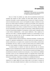 Tema: El testimonio - Marisol Collazos Soto