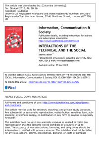interactions of the technical and the social