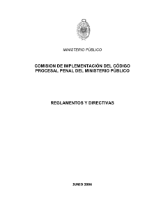 comision de implementación del código procesal penal del