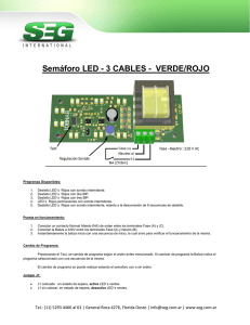 Semáforo LED - 3 CABLES - VERDE/ROJO