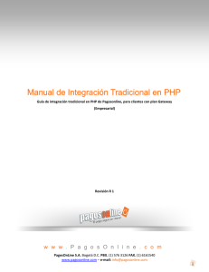 Manual de Integración Tradicional en PHP