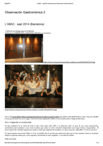 L`ABAC . sept 2014 (Barc...ervación Gastronómica 2