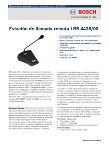 Estación de llamada remota LBB 4438/00