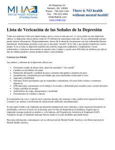 Lista de Vericación de las Señales de la Depresión