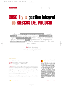 COSO II y la gestión integral de RIESGOS DEL NEGOCIO