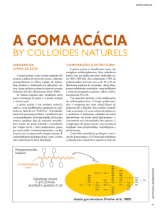 A GOmA AcácIA - Aditivos Ingredientes