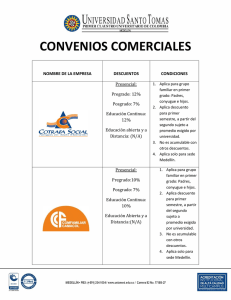 CONVENIOS COMERCIALES