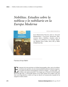 Nobilitas. Estudios sobre la nobleza y lo nobiliario en la Europa