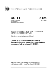 RECOMENDACIÓN CCITT G.823 - Control de la fluctuación de
