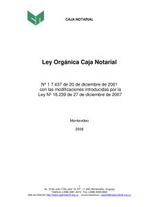 Ley Orgánica Caja Notarial