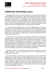 CHRISTIAN ZACHARIAS, piano - Centro Nacional de Difusión Musical