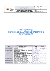 INSTRUCTIVO: SISTEMA DE SALARIOS LEGALIZACIÓN DE