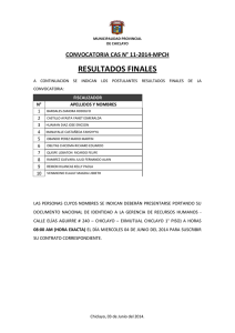 resultados finales - Municipalidad Provincial de Chiclayo