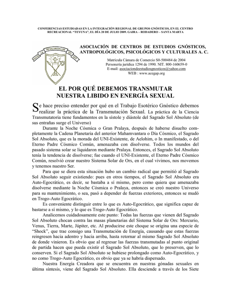 el por qué debemos transmutar nuestra libido en energía