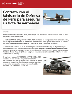 Contrato con el Ministerio de Defensa de Perú para asegurar su