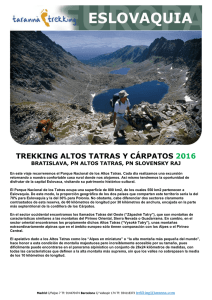 TREKKING ALTOS TATRAS Y CÁRPATOS 2016