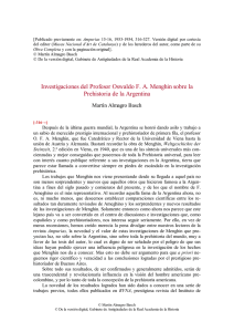 pdf Investigaciones del profesor Oswaldo F. A. Menghin sobre la