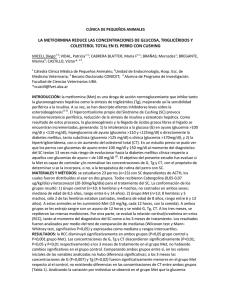 la metformina reduce las concentraciones de glucosa, triglicéridos y