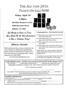 Page 1 THE AUCTION 2016 TICKETS ON SALE NOW Friddy, April