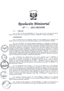 Resolución Ministerial Nº 140-2013-MINAM
